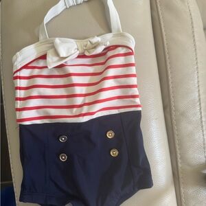 Janie and Jack Retro Striped Swimsuit (12-18 Months)